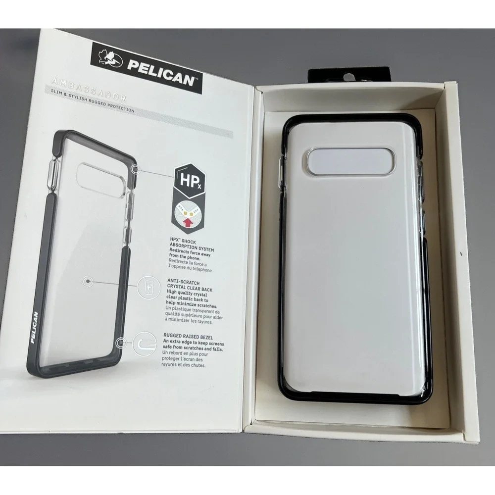 Pelican Voyager Case for Samsung Galaxy S10 Plus Clear/Grey with Holster